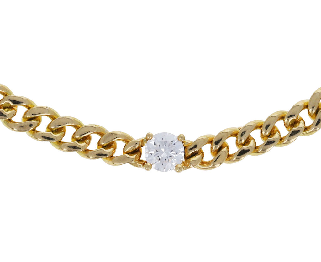 Anita Ko Round Diamond Cuban Chain Bracelet  Close ip