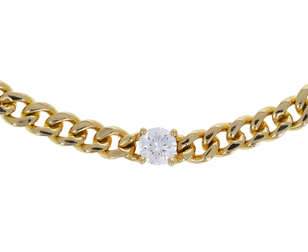 Anita Ko Round Diamond Cuban Chain Bracelet  Close ip