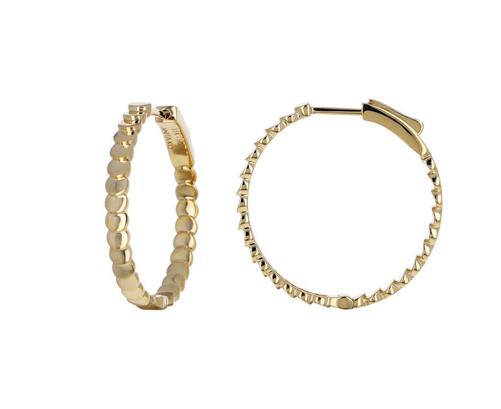 Anita Ko Gold Luna Hoop Earrings Side
