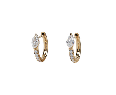 Anita Ko Marquise Diamond Bobbi Huggie Hoop Earrings