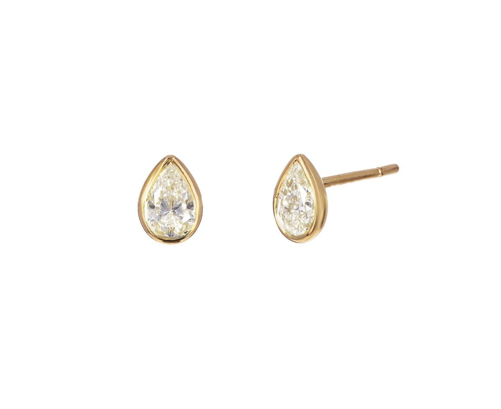 Anita Ko Pear Shaped Diamond Post Earrings