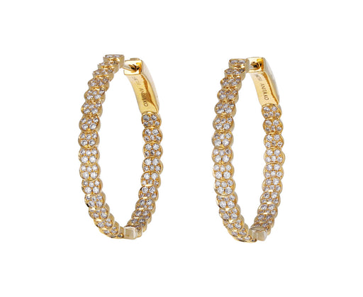Diamond Luna Hoop Earrings