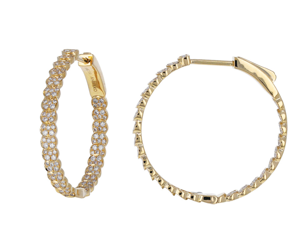 Diamond Luna Hoop Earrings