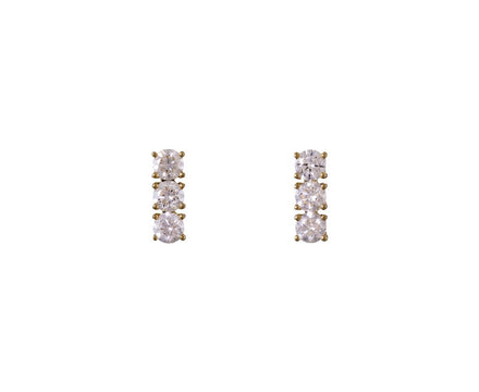 Anita Ko Triple Diamond Dot Earrings