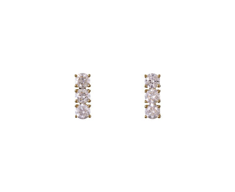 Anita Ko Triple Diamond Dot Earrings