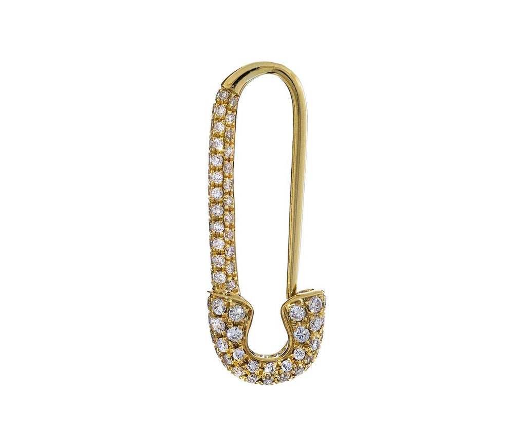 Diamond Safety Pin SINGLE RIGHT Earring - TWISTonline 