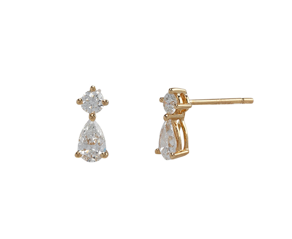Anita Ko Diamond Violet Stud Earrings Side View