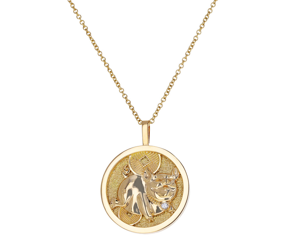 Anita Ko Lucky Pig Coin Lunar Zodiac Necklace