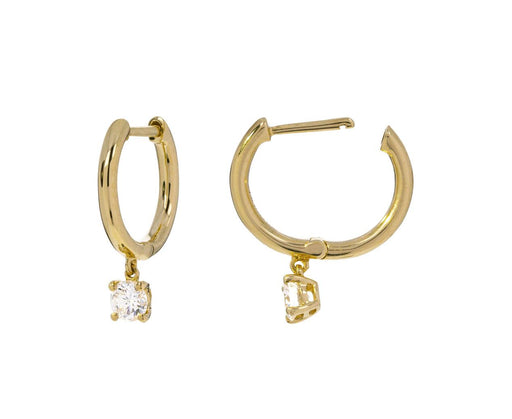 Huggie Hoops with Diamond Drops - TWISTonline 