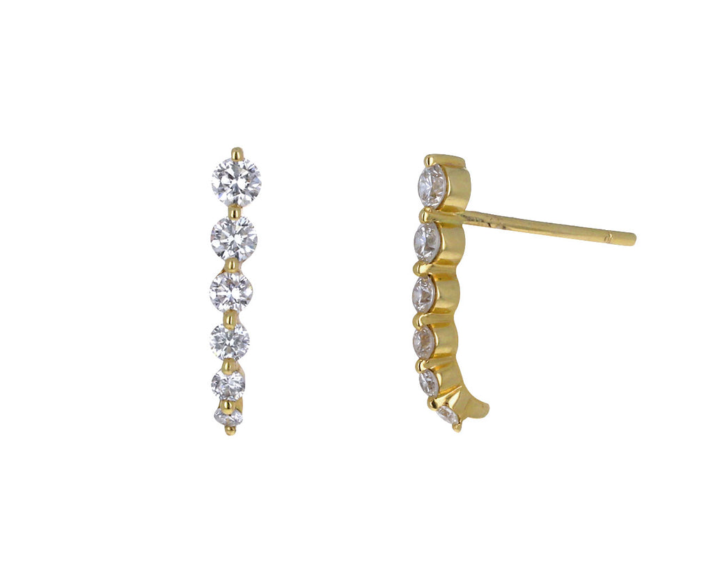 Anita Ko Short Diamond Cascade Earrings Side