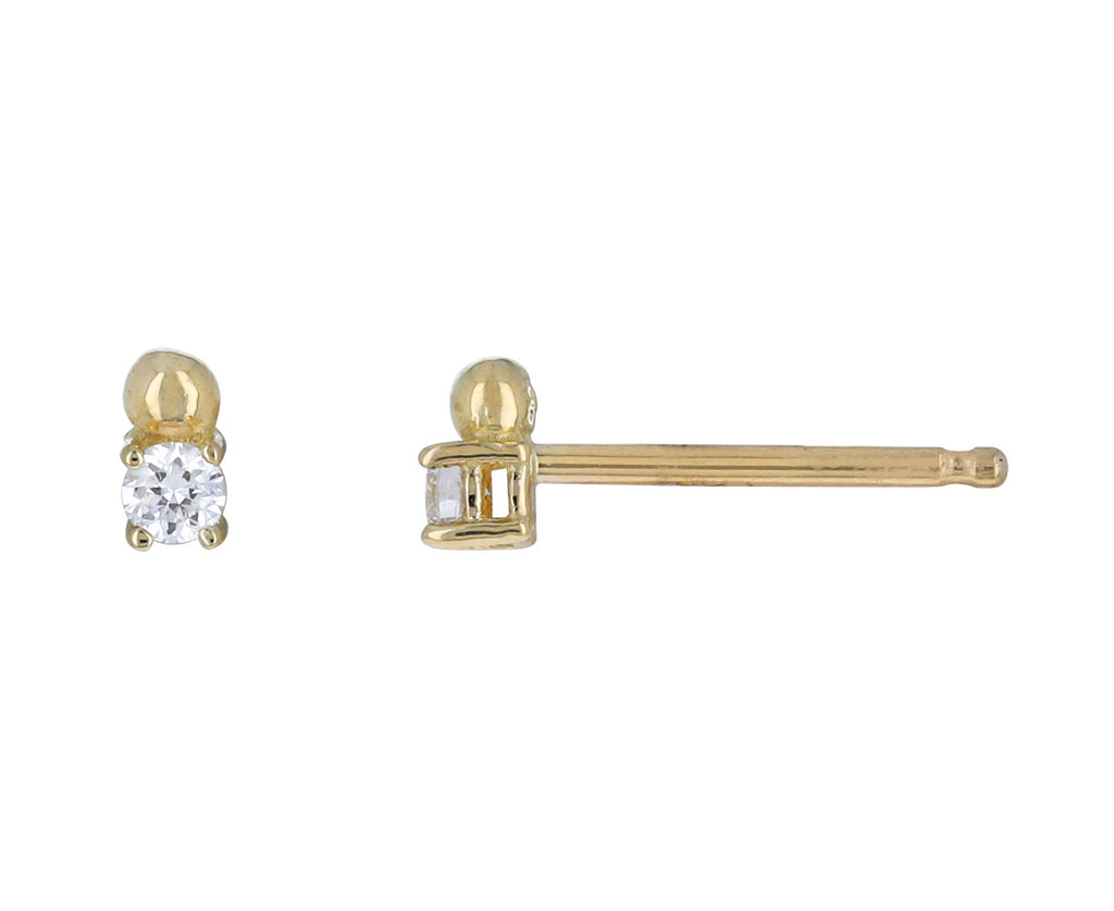 Diamond Ball Stud Earrings