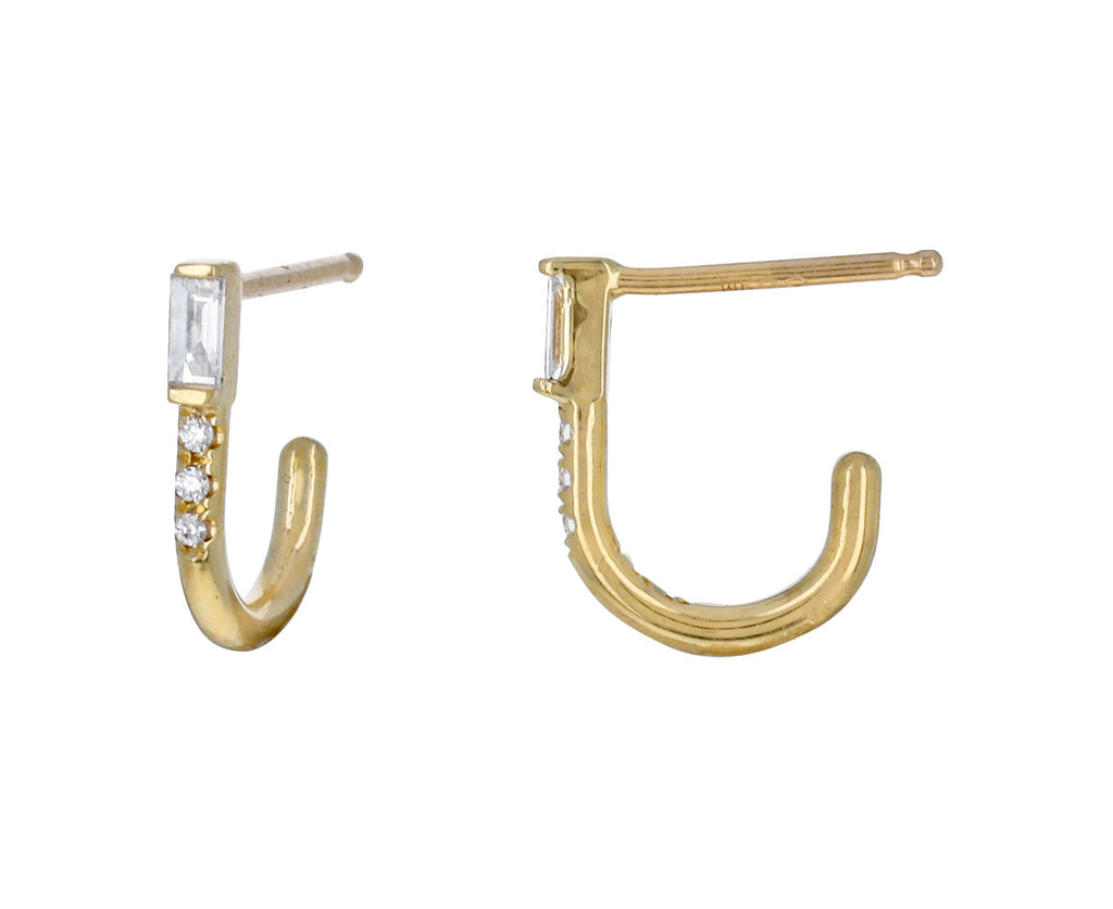 Baguette Diamond Equilibrium Hook Earrings