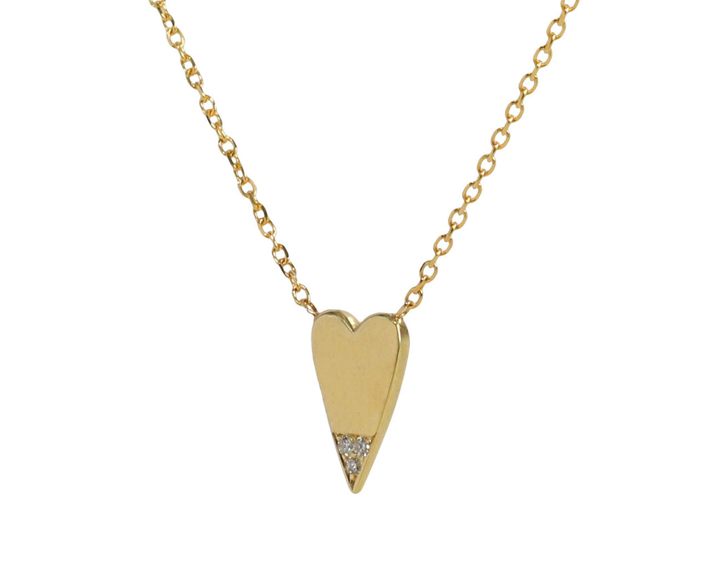 Dipped Diamond Heart Necklace