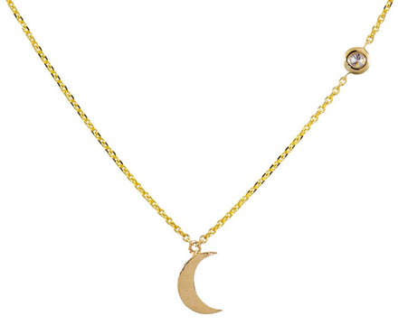 Moon and Diamond Stars Necklace - TWISTonline 