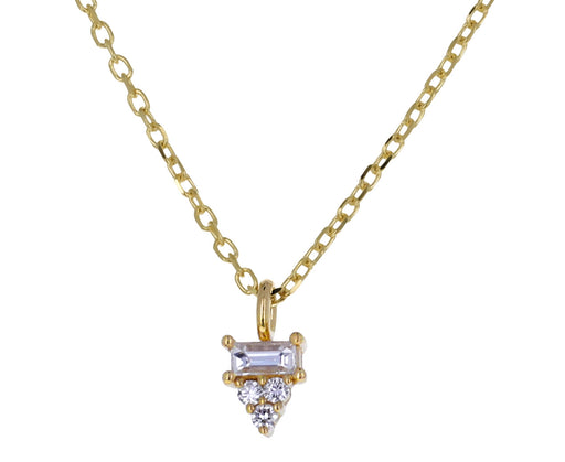 Baguette Diamond Cluster Pendant Necklace