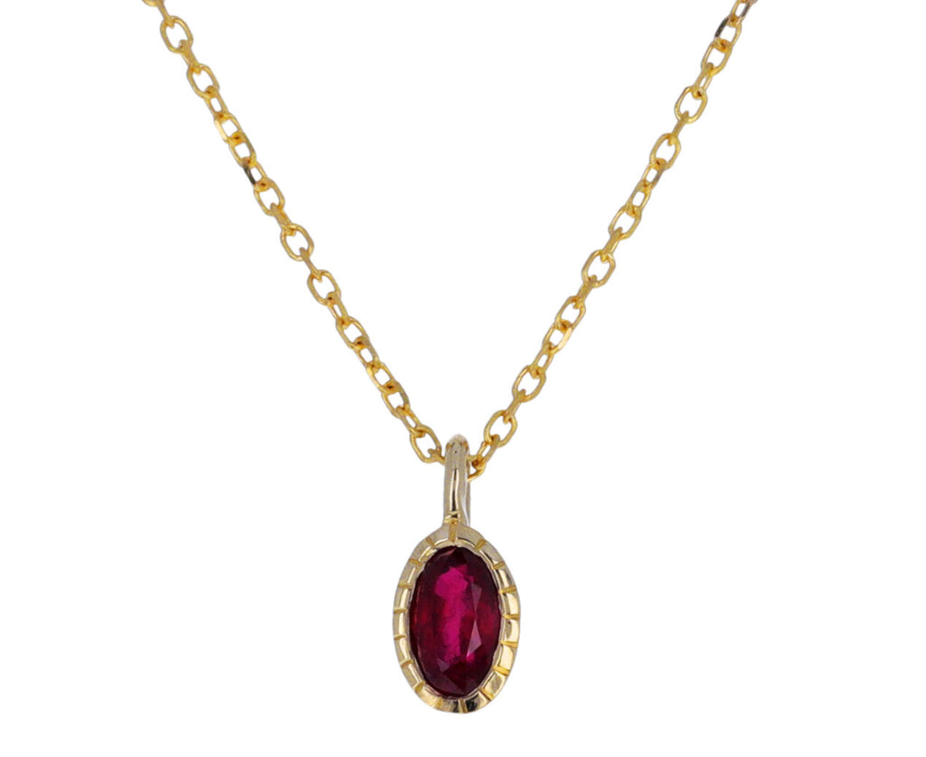 Oval Ruby Wisp Necklace