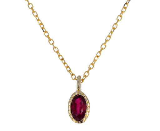 Oval Ruby Whisper Necklace