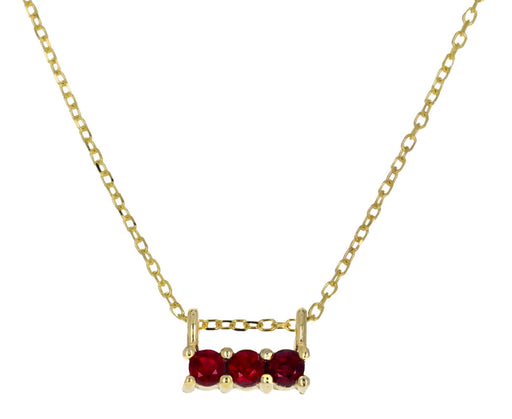 Triple Ruby Necklace