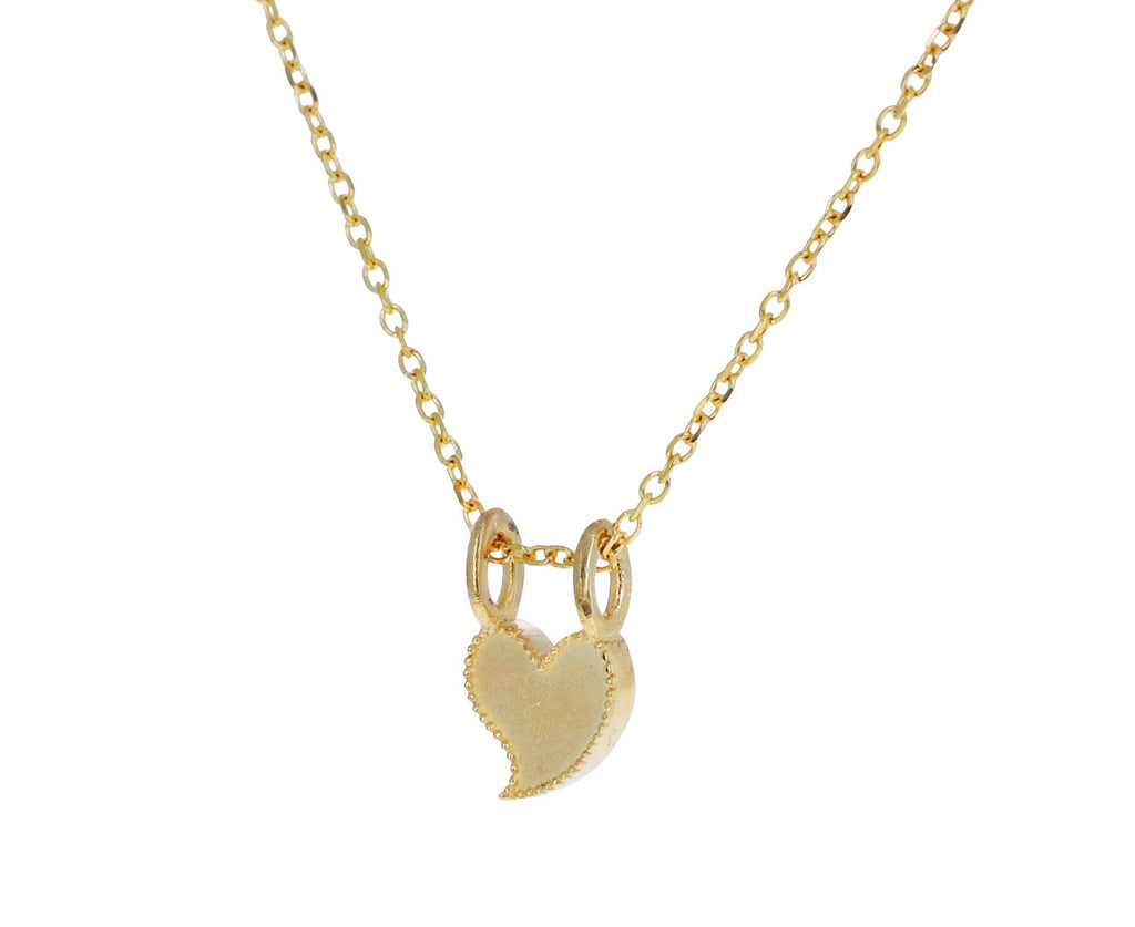 Beaded Heart Pendant Necklace