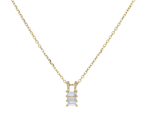 Baguette Diamond Accordion Pendant Necklace