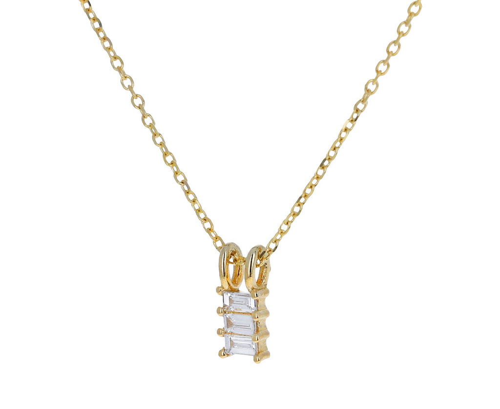 Baguette Diamond Accordion Pendant Necklace