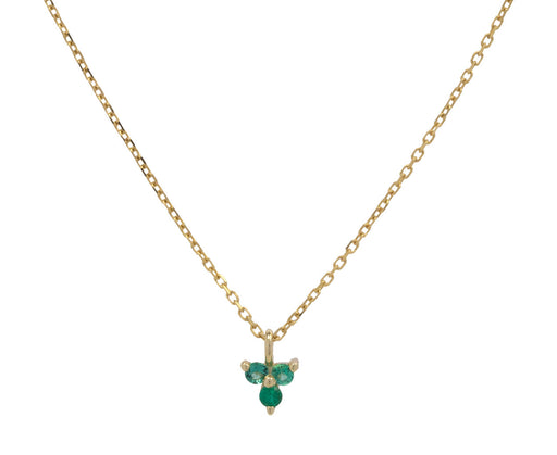 Emerald Triad Pendant Necklace