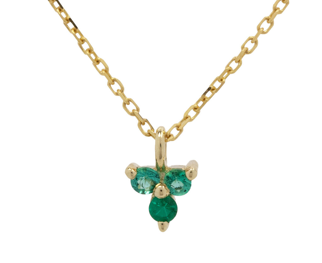 Emerald Triad Pendant Necklace