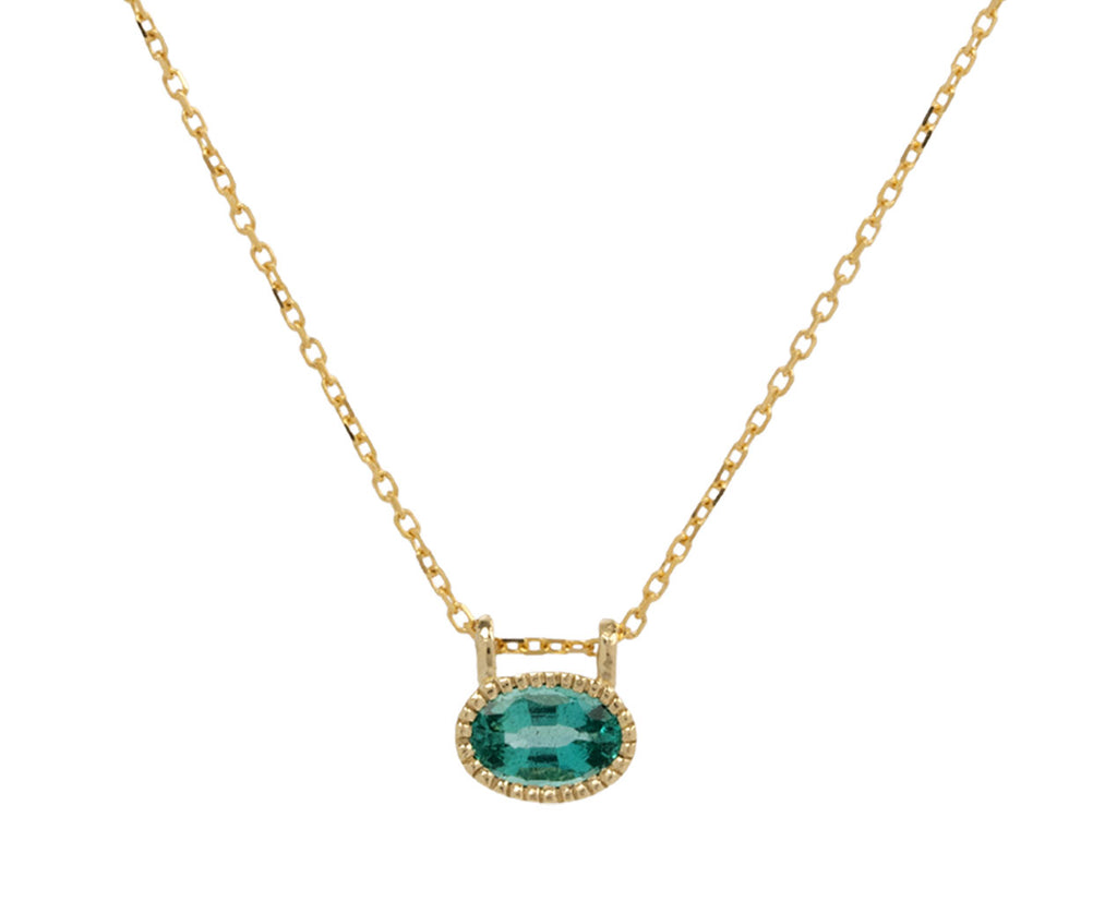 Oval emerald necklace clearance