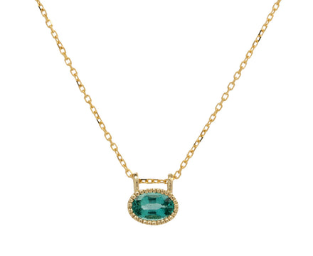 East West Oval Emerald Necklace - TWISTonline 