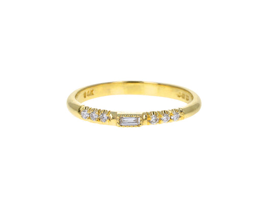 Half Round Baguette Equilibrium Ring