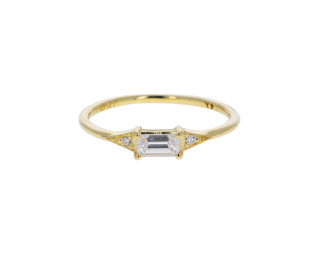 Emerald Cut Diamond Deco Ring