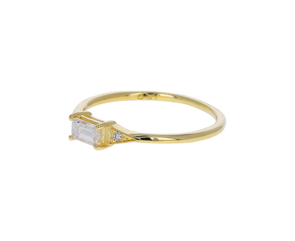 Emerald Cut Diamond Deco Ring