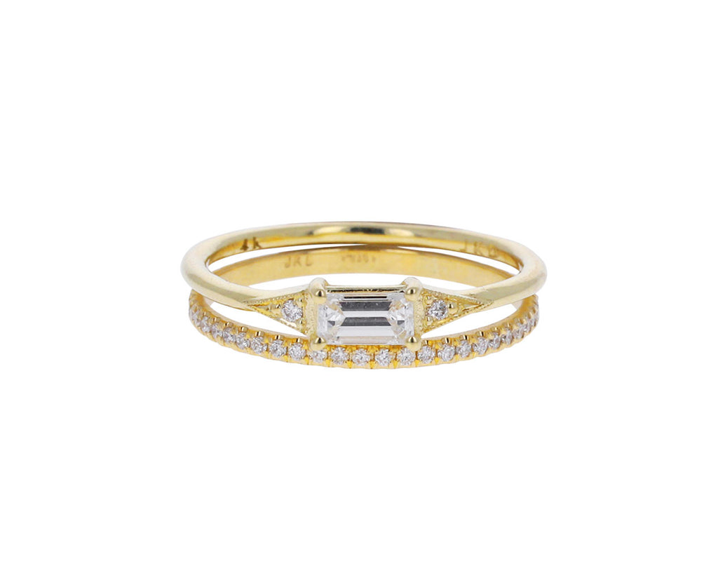 Emerald Cut Diamond Deco Ring