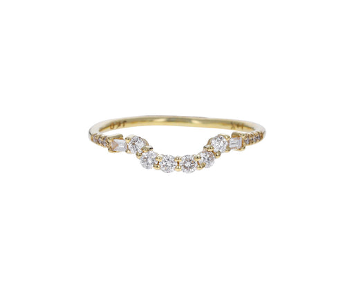 Mixed Diamond Arch Ring