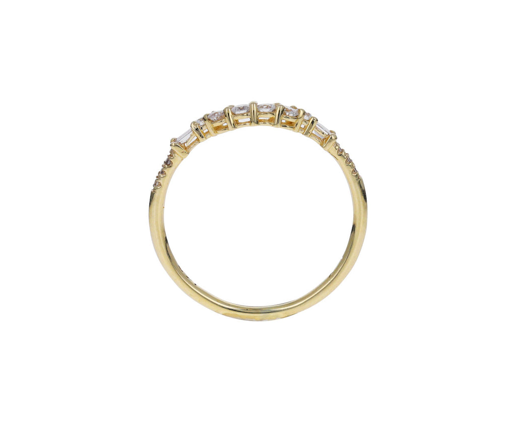 Mixed Diamond Arch Ring