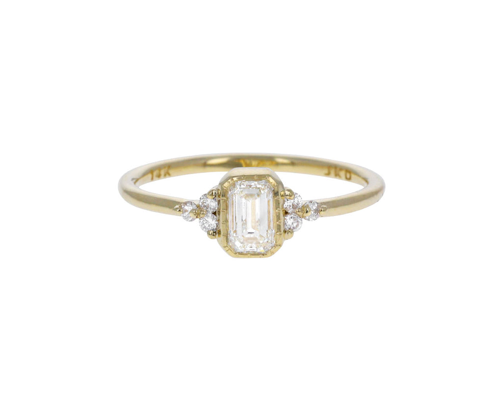 Emerald Cut Diamond Cluster Ring