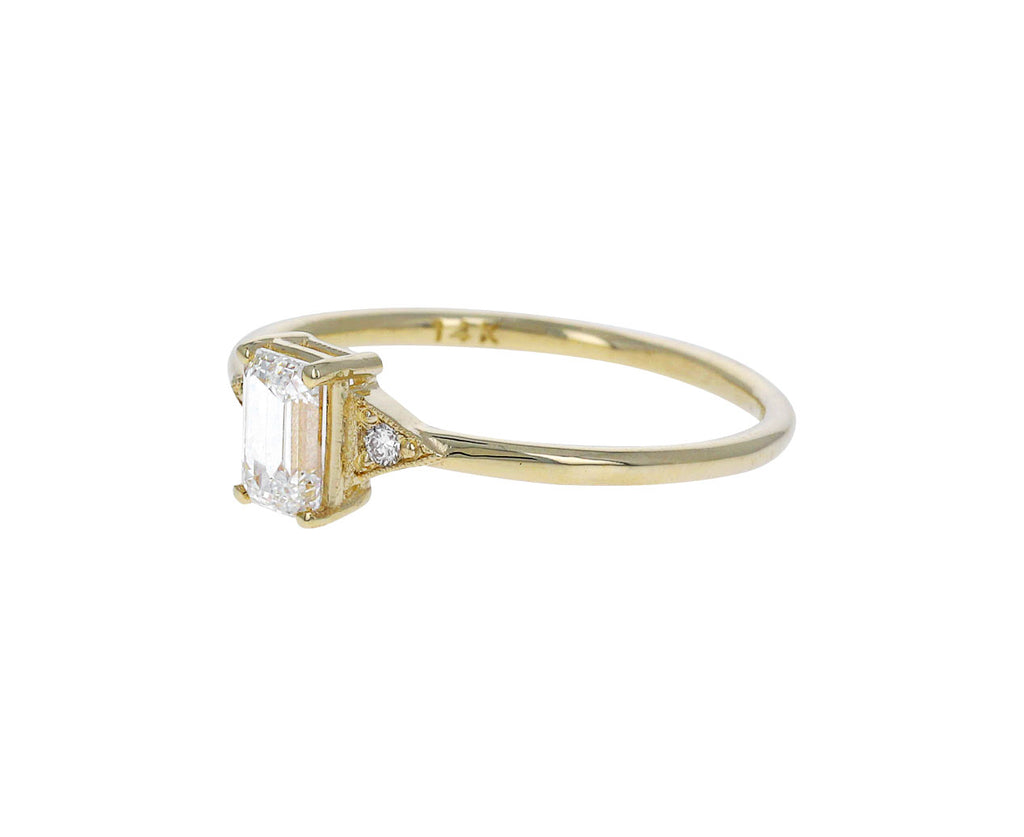 Emerald Cut Diamond Deco Ring