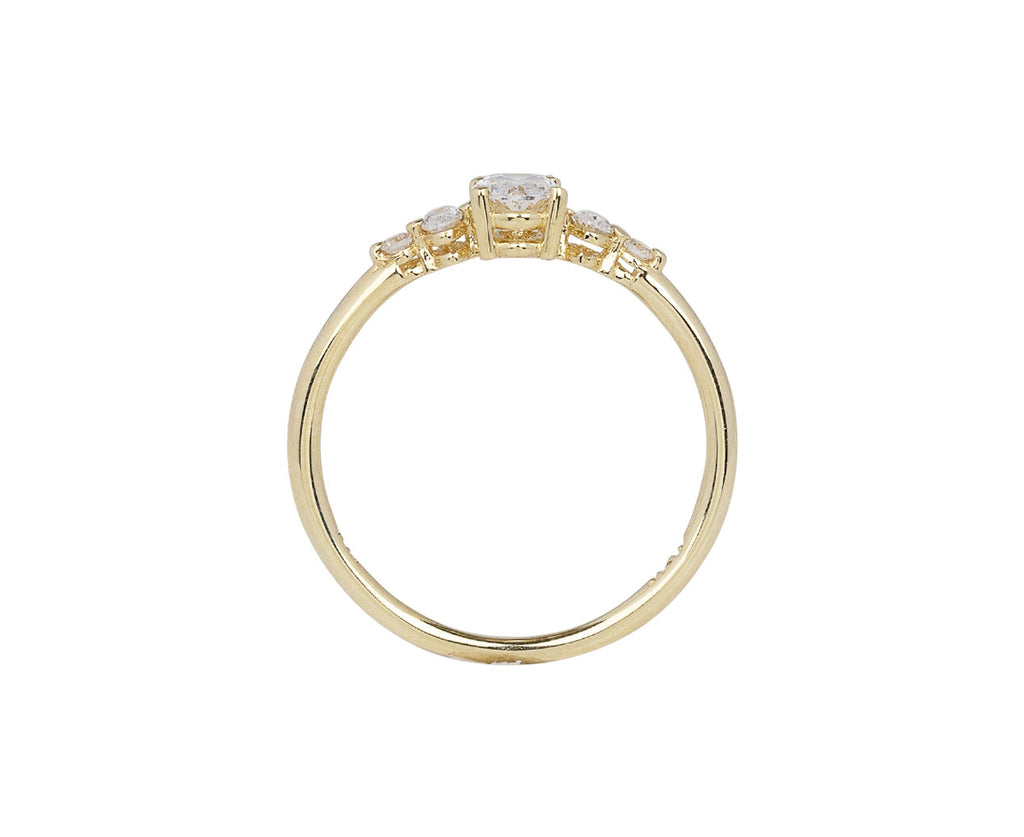 Oval Diamond Pebble Ring