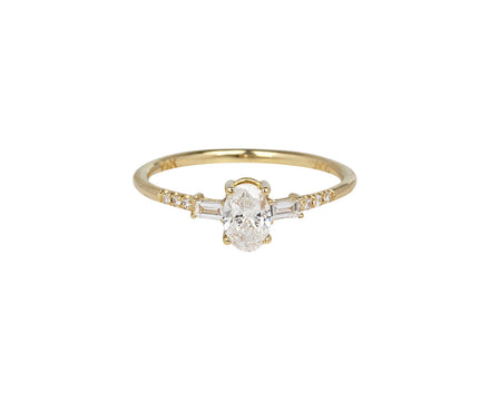 Oval Diamond Melody Baguette Equilibrium Ring - TWISTonline 