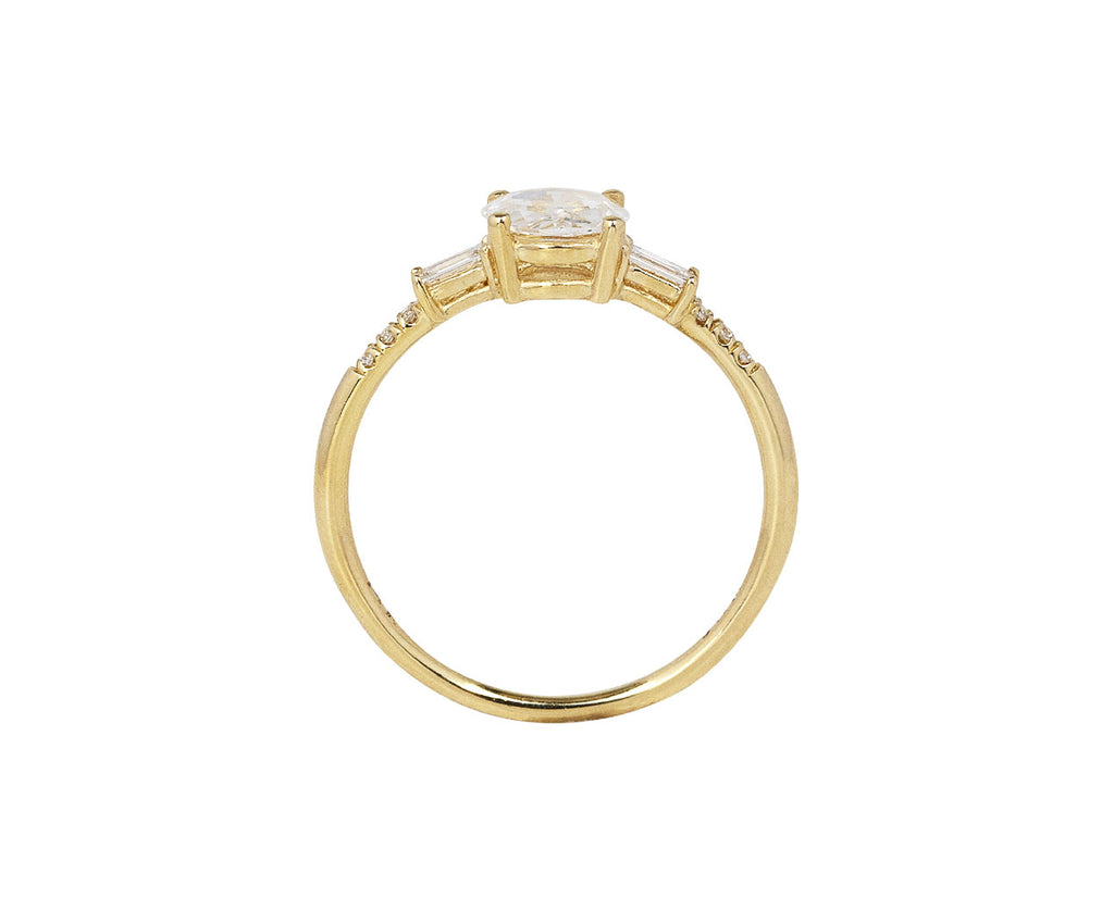 Rose Cut Melody Baguette Equilibrium Ring