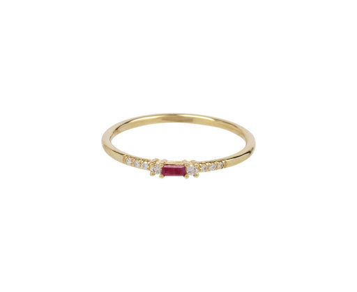 Ruby and Diamond Petite Equilibrium Ring