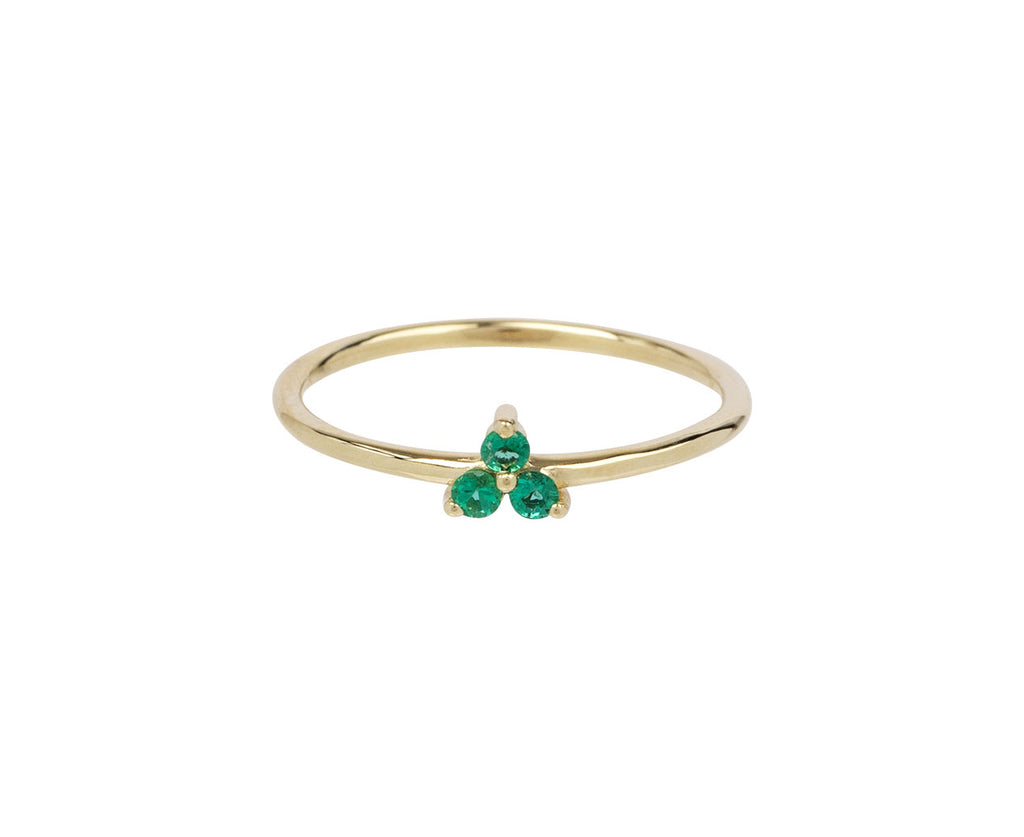 Tiny Emerald Triad Ring - TWISTonline 