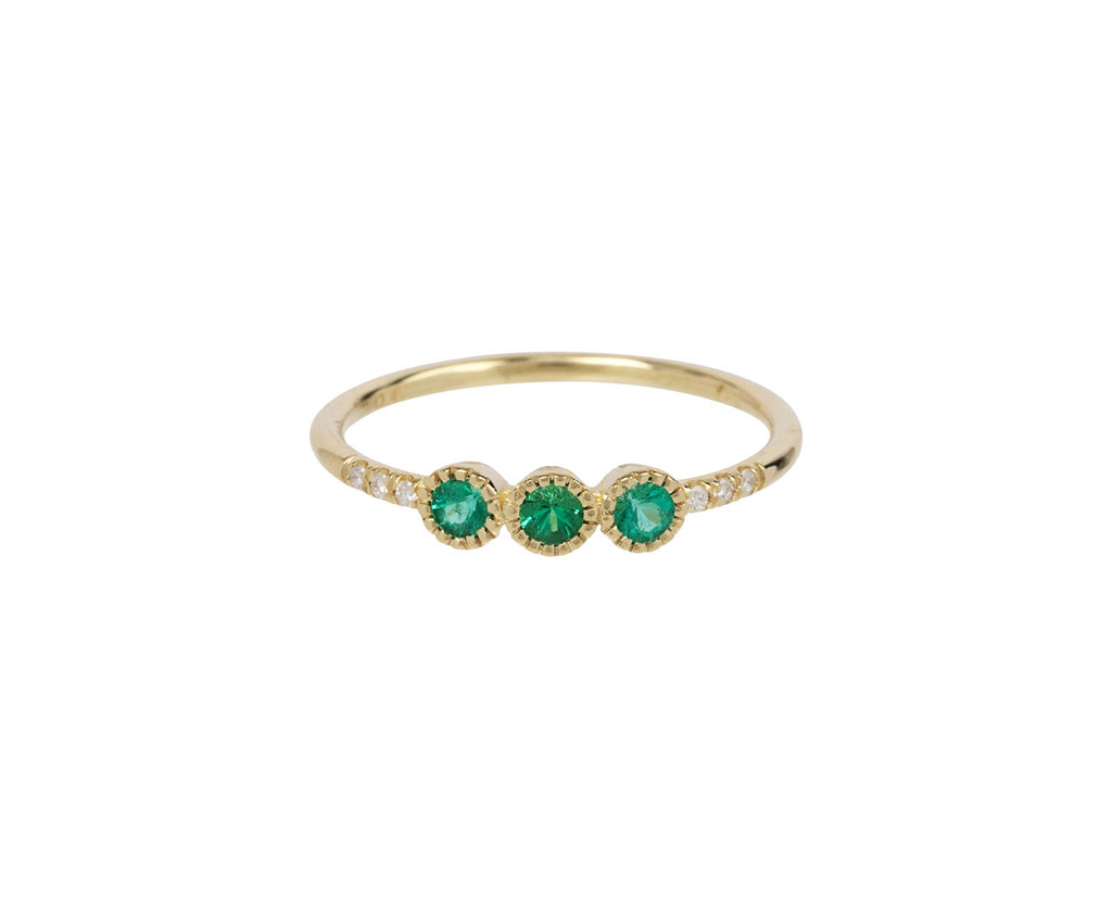 Emerald and Diamond Equilibrium Ring