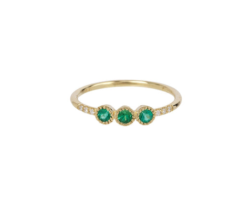 Emerald and Diamond Equilibrium Ring
