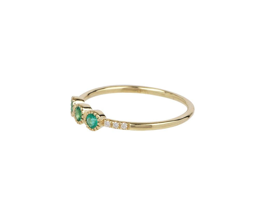 Emerald and Diamond Equilibrium Ring