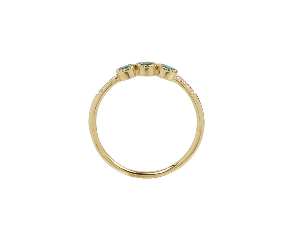 Emerald and Diamond Equilibrium Ring