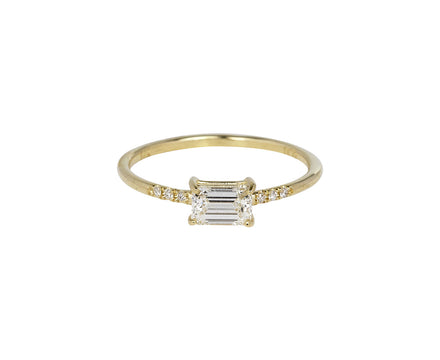 East West Diamond Equilibrium Ring