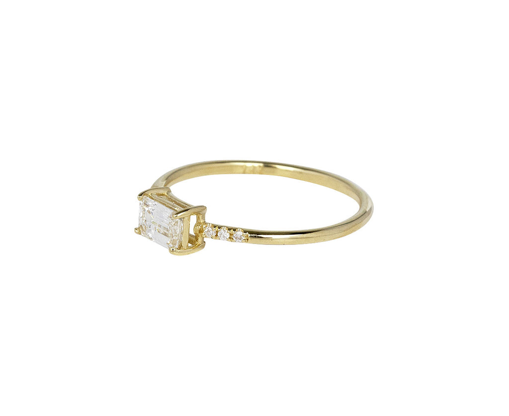 East West Diamond Equilibrium Ring