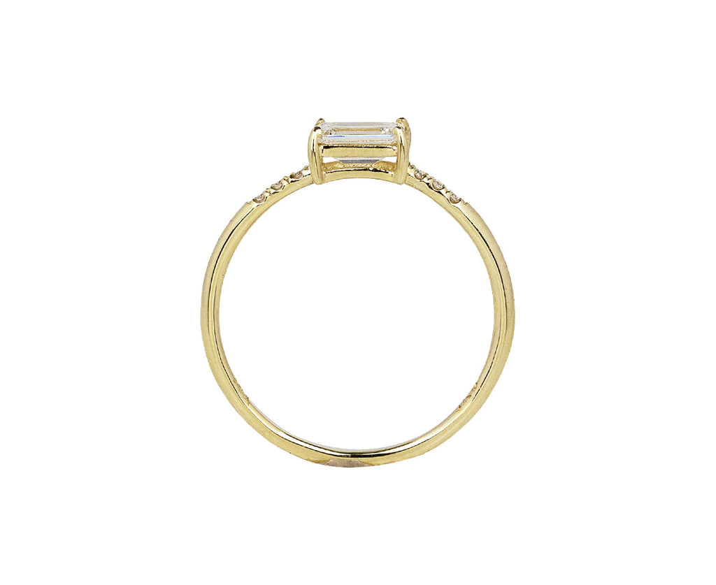 East West Diamond Equilibrium Ring