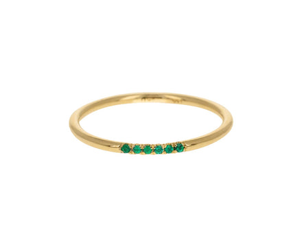 Semi Pavé Emerald Band